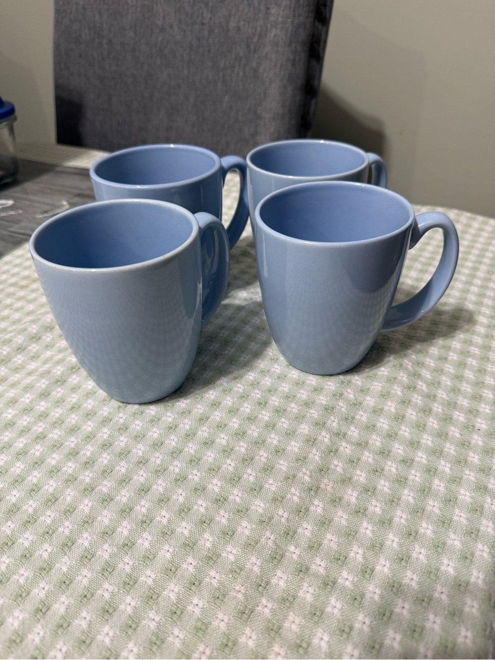 Corelle Stoneware Light Blue Mugs - Set of 4